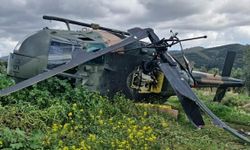 İzmir'de zorunlu iniş yapan askeri helikopterin gövdesi de olay yerinden kaldırıldı
