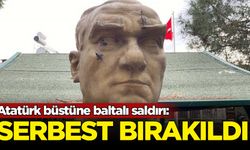 Atatürk büstüne baltalı saldırı: Serbest bırakıldı