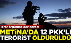 Terör örgütüne büyük darbe! Metina'da 12 PKK'lı terörist öldürüldü