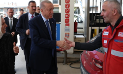 Erdoğan'dan benzinlik ziyareti! Vatandaşlarla sohbet etti