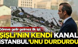 Şişli Belediyesi kendi 'Kanal İstanbul'unu durdurdu