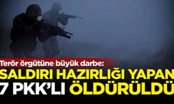 MSB duyurdu: Saldırı hazırlığı yapan 7 PKK'lı terörist öldürüldü