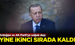 Erdoğan ve AK Parti'ye soğuk duş! Yine ikinci sırada kaldılar