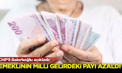 CHP'li Bakırlıoğlu açıkladı: Emeklinin milli gelirdeki payı azaldı