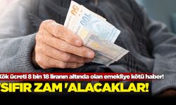 Kök ücreti 8 bin 18 liranın altında olan emekliye kötü haber!