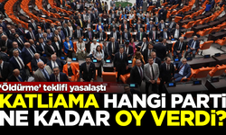 Öldürme teklifi yasalaştı! Katliam Yasası'na hangi partiler ne kadar oy verdi?