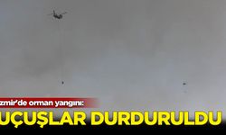 İzmir'de orman yangını: Uçuşlar durduruldu