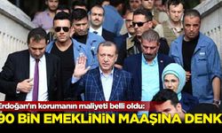 Erdoğan'ın korumanın maliyeti belli oldu: 90 bin emeklinin maaşına denk