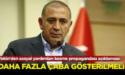 Gürsel Tekin'den sosyal yardımları kesme propagandası açıklaması: Daha fazla çaba gösterilmeli