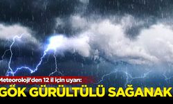 Meteoroloji'den 12 il için sağanak ve gök gürültülü sağanak yağış uyarısı