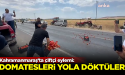 Kahramanmaraş'ta çiftçi eylemi! Domatesleri yola döktüler