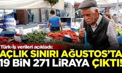 Türk-İş verileri açıkladı: Açlık sınırı Ağustost'a 19 bin 271 TL'ye çıktı