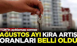 TÜİK'in açıklaması sonrası, Ağustos ayı kira artış oranları belli oldu