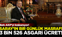 Batı AKP'yi kıskanıyor! Saray'ın bir günlü masrafı, 3 bin 526 asgari ücret