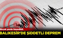 Balıkesir'de şiddetli deprem! Birçok yerde hissedildi