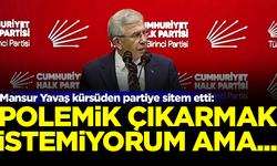 Mansur Yavaş CHP'ye sitem etti: Polemik çıkarmak istemiyorum ama...