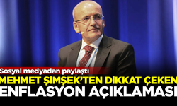 Hazine ve Maliye Bakanı Mehmet Şimşek'ten 'enflasyon' açıklaması