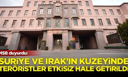 MSB: Suriye ve Irak'ın kuzeyinde 3 PKK/YPG'li terörist etkisiz hale getirildi