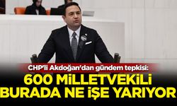 CHP'li Akdoğan'dan gündem tepkisi: 600 milletvekili burada ne işe yarıyor