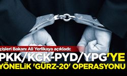 PKK/KCK-PYD/YPG'ye yönelik düzenlenen "Gürz-20" operasyonları