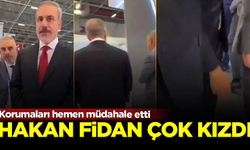 Hakan Fidan soruya sinirlendi, korumaları hemen müdahale etti