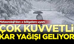 Meteoroloji'den o bölgelere uyarı: Çok kuvvetli kar yağışı geliyor