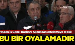 Maden İş Genel Başkanı Akçul'dan ertelemeye tepki: Bu bir oyalamadır