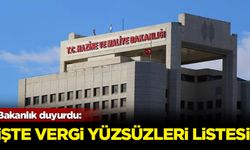 Bakanlık duyurdu: İşte vergi yüzsüzleri listesi