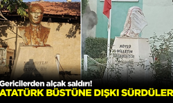 Gericilerden alçak saldırı! Atatürk büstüne dışkı sürdüler