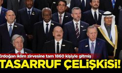 Tasarruf çelişkisi! Erdoğan iklim zirvesine tam 1860 kişiyle gitti