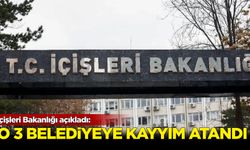 İçişleri Bakanlığı açıkladı: O 3 Belediyeye kayyım atandı