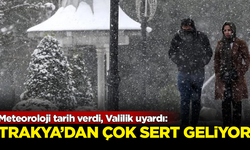 Meteoroloji tarih verdi: Trakya'dan soğuk hava ve kar geliyor