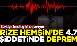 AFAD duyurdu: Rize Hemşin'de 4.7 şiddetinde deprem