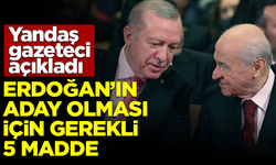 Yandaş gazeteci açıkladı: İşte Erdoğan'ın yeniden aday olması için gereken 5 madde