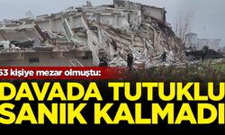 53 kişiye mezar olan Nilüfer Apartmanı davasında tutuklu sanık kalmadı