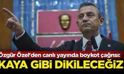 Özgür Özel'den canlı yayında boykot çağrısı: Kaya gibi dikileceğiz