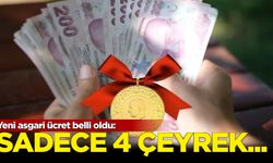 Yeni asgari ücret belli oldu: Sadece 4 çeyrek!