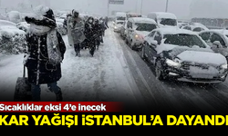 Kar yağışı İstanbul'un kapısına dayandı! Sıcaklıklar eksi 4'e inecek