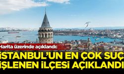 Harita üzerinde açıklandı: İstanbul'un en çok suç işlenen ilçesi açıklandı