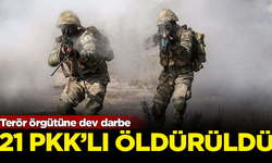 Terör örgütüne dev darbe! Irak ve Suriye'de 21 PKK'lı öldürüldü