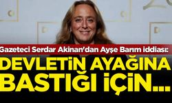 Gazeteci Serdar Akinan'dan Ayşe Barım iddiası: Devletin ayağına bastı