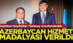 Gazeteci Seyfullah Türksoy’a Azerbaycan Devlet Hizmet Madalyası” verildi