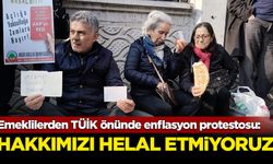 Emeklilerden TÜİK önünde enflasyon protestosu: Hakkımızı helal etmiyoruz