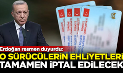 Erdoğan duyurdu: O sürücülerin ehliyetleri iptal edilecek