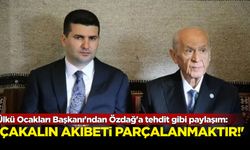 Ülkü Ocakları Başkanı'ndan Özdağ'a tehdit gibi paylaşım: 'Çakalın akıbeti parçalanmaktır’