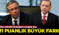 AKP'yi şok eden anket! Mansur Yavaş'tan Erdoğan'a 11 puanlık fark