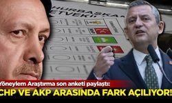 Yöneylem Araştırma son anketi paylaştı: AKP ve CHP arasındaki fark açılıyor