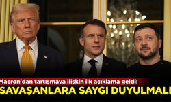 Macron'dan tartışmaya ilişkin ilk açıklama geldi: Savaşanlara saygı duyulmalı!