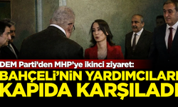 DEM Parti'den MHP'ye ikinci ziyaret! Kapıda karşılandılar