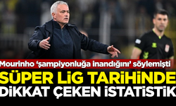 Süper Lig'de dikkat çeken istatistik! Mourinho şampiyonluğa inanıyor